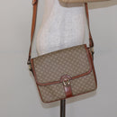CELINE Macadam Canvas Shoulder Bag PVC Beige Gold Auth gh516-24