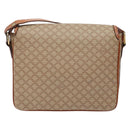 CELINE Macadam Canvas Shoulder Bag PVC Beige Gold Auth gh516-2