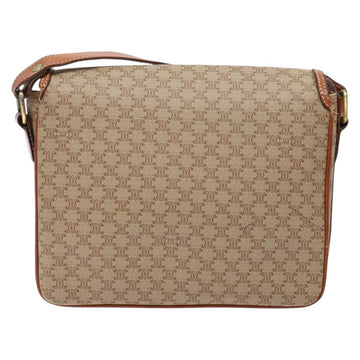 CELINE Macadam Canvas Shoulder Bag PVC Beige Gold Auth gh516 - 0