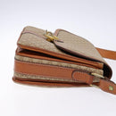 CELINE Macadam Canvas Shoulder Bag PVC Beige Gold Auth gh516-3