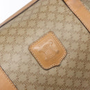 CELINE Macadam Canvas Boston Bag PVC Beige Gold Auth gh517-17