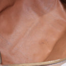 CELINE Macadam Canvas Boston Bag PVC Beige Gold Auth gh517-11