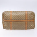 CELINE Macadam Canvas Boston Bag PVC Beige Gold Auth gh517-5