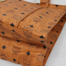 MCM Logogram Vicetos Shoulder Bag PVC Brown Gold Auth gh521-10