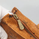 MCM Logogram Vicetos Shoulder Bag PVC Brown Gold Auth gh521-15