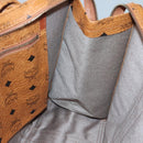 MCM Logogram Vicetos Shoulder Bag PVC Brown Gold Auth gh521-17
