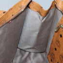 MCM Logogram Vicetos Shoulder Bag PVC Brown Gold Auth gh521-18