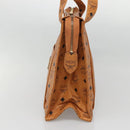 MCM Logogram Vicetos Shoulder Bag PVC Brown Gold Auth gh521-5