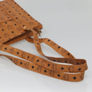 MCM Logogram Vicetos Shoulder Bag PVC Brown Gold Auth gh521-7