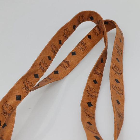 MCM Logogram Vicetos Shoulder Bag PVC Brown Gold Auth gh521