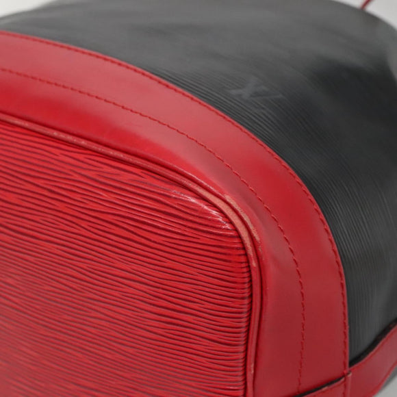 LOUIS VUITTON Epi Noe Shoulder Bag Bicolor Black Red M44017 LV Auth gh522