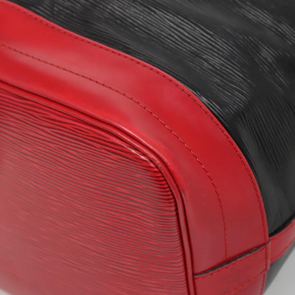 LOUIS VUITTON Epi Noe Shoulder Bag Bicolor Black Red M44017 LV Auth gh522