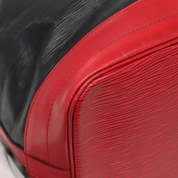 LOUIS VUITTON Epi Noe Shoulder Bag Bicolor Black Red M44017 LV Auth gh522