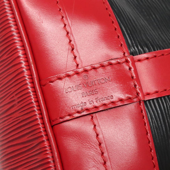 LOUIS VUITTON Epi Noe Shoulder Bag Bicolor Black Red M44017 LV Auth gh522