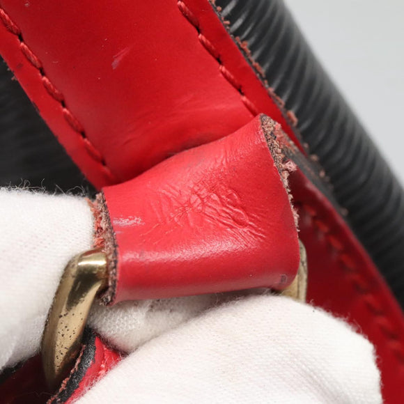 LOUIS VUITTON Epi Noe Shoulder Bag Bicolor Black Red M44017 LV Auth gh522