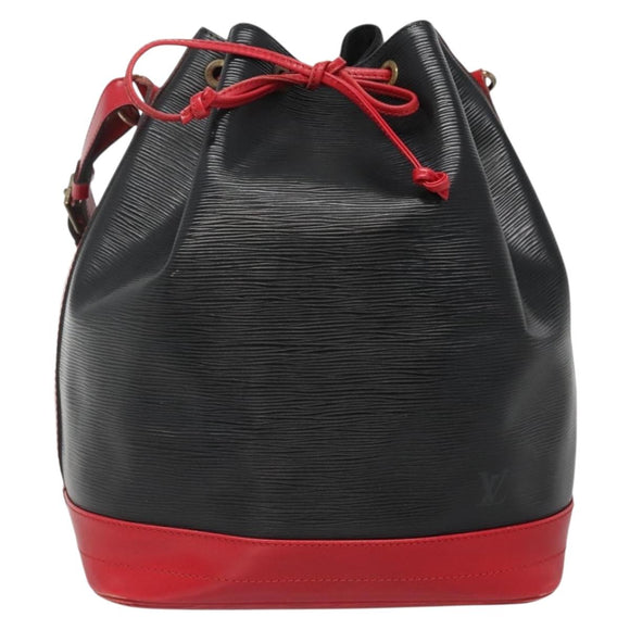 LOUIS VUITTON Epi Noe Shoulder Bag Bicolor Black Red M44017 LV Auth gh522