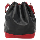 LOUIS VUITTON Epi Noe Shoulder Bag Bicolor Black Red M44017 LV Auth gh522-2