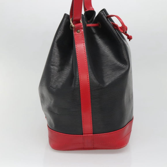 LOUIS VUITTON Epi Noe Shoulder Bag Bicolor Black Red M44017 LV Auth gh522
