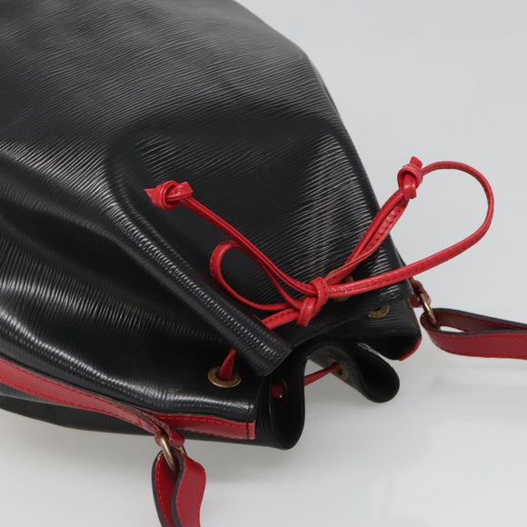 LOUIS VUITTON Epi Noe Shoulder Bag Bicolor Black Red M44017 LV Auth gh522