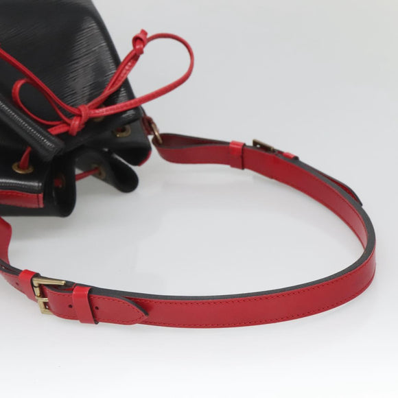 LOUIS VUITTON Epi Noe Shoulder Bag Bicolor Black Red M44017 LV Auth gh522