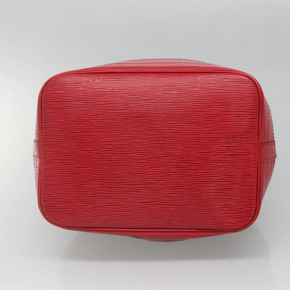 LOUIS VUITTON Epi Noe Shoulder Bag Bicolor Black Red M44017 LV Auth gh522