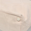 CHANEL COCO Mark Tote Bag No.5 Canvas White Silver CC Auth gh524-12