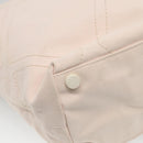 CHANEL COCO Mark Tote Bag No.5 Canvas White Silver CC Auth gh524-13