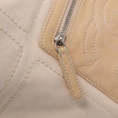 CHANEL COCO Mark Tote Bag No.5 Canvas White Silver CC Auth gh524-15