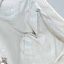 CHANEL COCO Mark Tote Bag No.5 Canvas White Silver CC Auth gh524-19