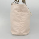 CHANEL COCO Mark Tote Bag No.5 Canvas White Silver CC Auth gh524-4