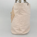 CHANEL COCO Mark Tote Bag No.5 Canvas White Silver CC Auth gh524-5