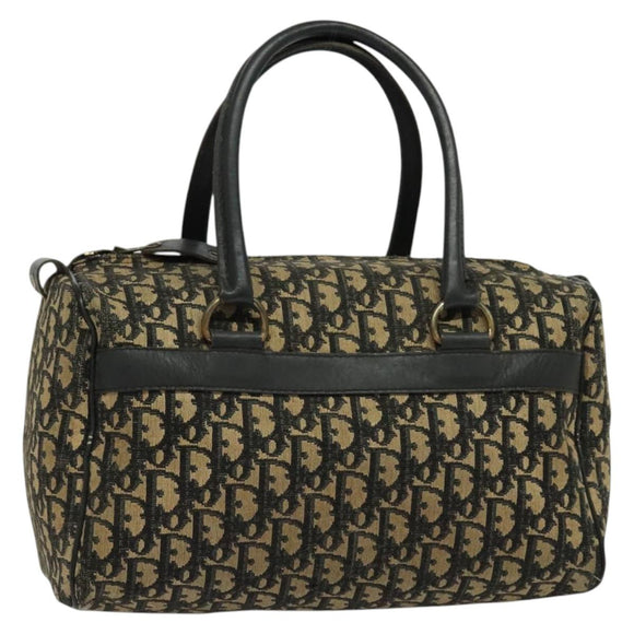 Christian Dior Trotter Canvas Boston Bag Navy Auth gh526