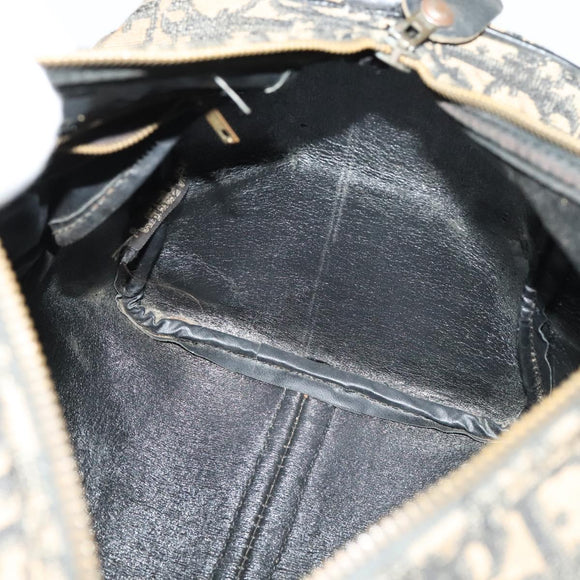 Christian Dior Trotter Canvas Boston Bag Navy Auth gh526