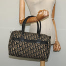 Christian Dior Trotter Canvas Boston Bag Navy Auth gh526-19