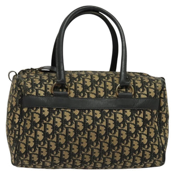 Christian Dior Trotter Canvas Boston Bag Navy Auth gh526 - 0