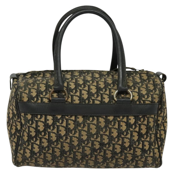 Christian Dior Trotter Canvas Boston Bag Navy Auth gh526