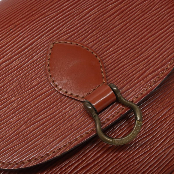 LOUIS VUITTON Epi Saint Cloud PM Shoulder Bag Brown M52213 LV Auth gh530