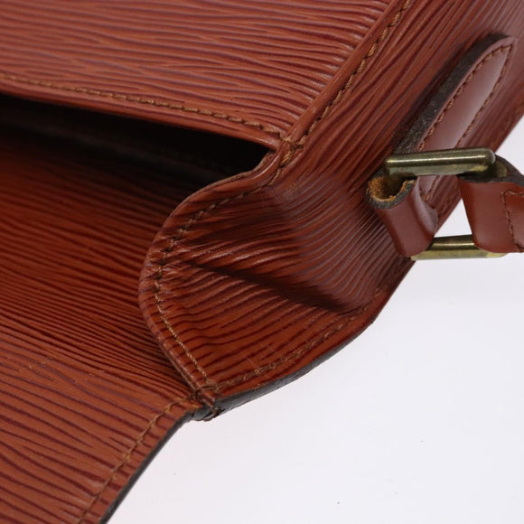 LOUIS VUITTON Epi Saint Cloud PM Shoulder Bag Brown M52213 LV Auth gh530