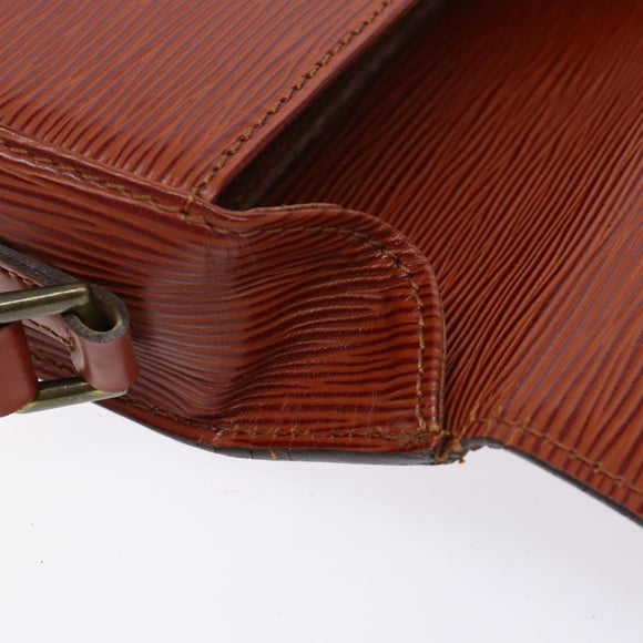 LOUIS VUITTON Epi Saint Cloud PM Shoulder Bag Brown M52213 LV Auth gh530