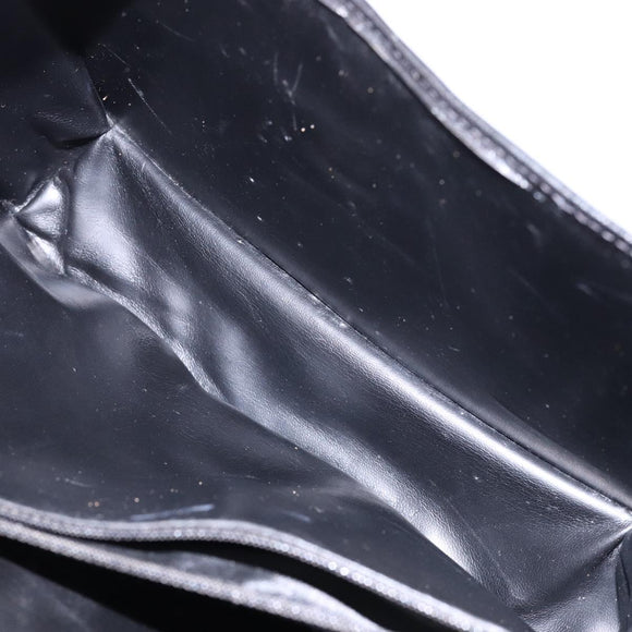 BALLY Hand Bag Leather Black Gold Auth gh533