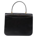 BALLY Hand Bag Leather Black Gold Auth gh533-3