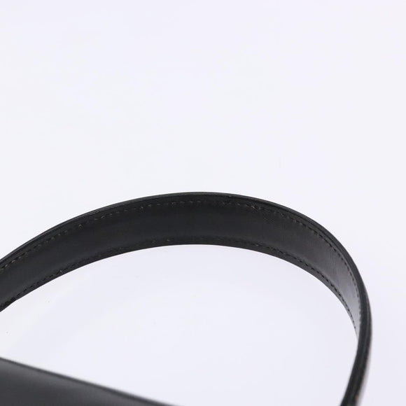 BALLY Hand Bag Leather Black Gold Auth gh533