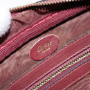 CARTIER Must Line Shoulder Bag Leather Bordeaux Gold Auth gh535-11