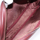 CARTIER Must Line Shoulder Bag Leather Bordeaux Gold Auth gh535-12