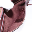 CARTIER Must Line Shoulder Bag Leather Bordeaux Gold Auth gh535-21