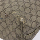 GUCCI GG Supreme Web Sherry Line Tote Bag PVC Beige Red 211134 Auth gh538-8