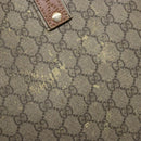 GUCCI GG Supreme Web Sherry Line Tote Bag PVC Beige Red 211134 Auth gh538-18