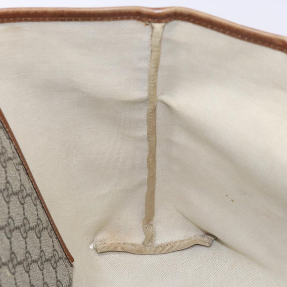 GUCCI GG Supreme Web Sherry Line Tote Bag PVC Beige Red 211134 Auth gh538