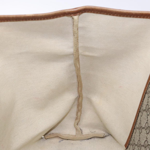 GUCCI GG Supreme Web Sherry Line Tote Bag PVC Beige Red 211134 Auth gh538