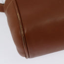 GUCCI Shoulder Bag Leather Brown Gold Auth gh539-13